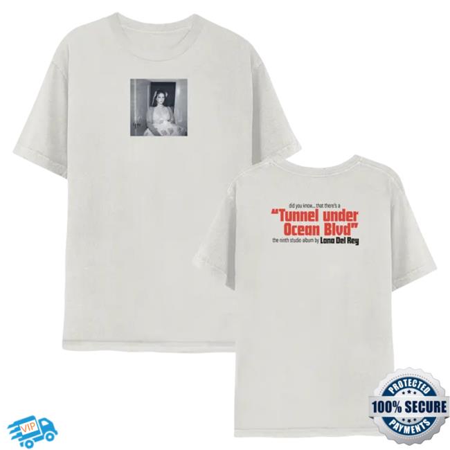 Official Spotify Capsule Store Merch Lana Del Rey Did You Know There’S A Tunnel Under Ocean Blvd Natural Photo T Shirt SpotifyCapsuleStore LanaDelRey Shop