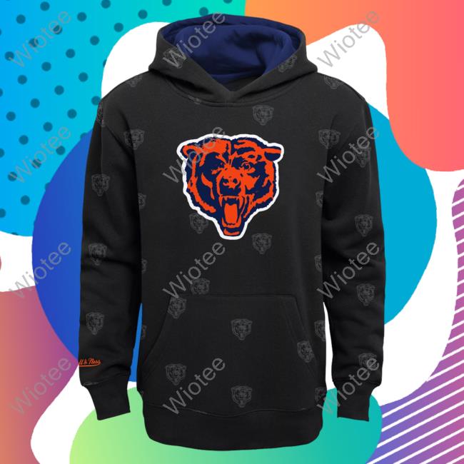 Official Dick's Sporting Goods Clothing Shop Store Mitchell & Ness Chicago Bears All Over Print Black Hooded Sweatshirt 3D AOP Dickssportinggoods Merch