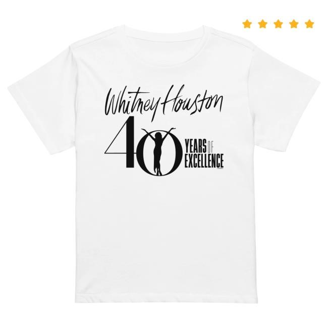 Official Whitney Houston 40 Years of Excellence Women's T Shirt