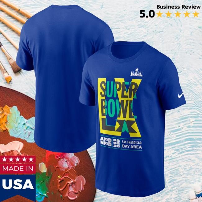 NFL Football NFL Nike Royal Essential T-Shirt - Staple 2026 Super Bowl LX NFL Football NFL Nike Essential T-Shirt