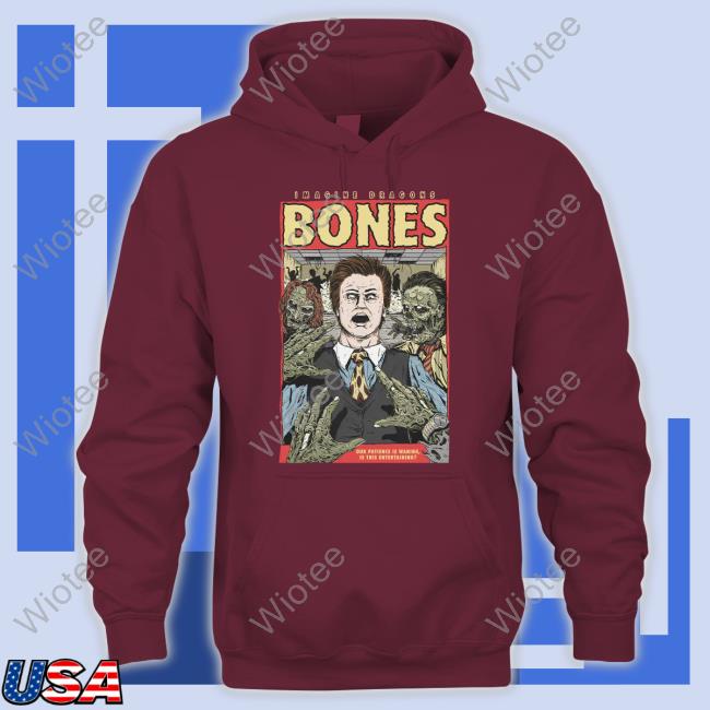 Imagine Dragons Merch Bones Illustrated Tee Bones Our Patience Is Waning Is This Entertaining T-Shirt
