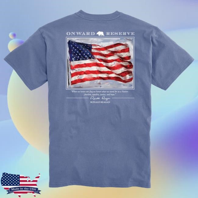 Onward Reserve Graphic Old Glory Tee Washed Red