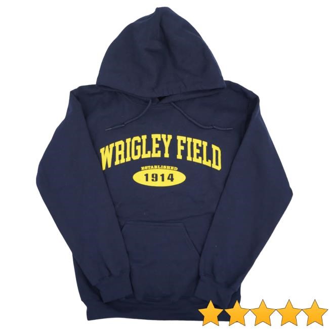Bleacher Style Chicago Cubs Wrigley Field Established Hoodie Tailgate Energy Wrigley Field Established Hoodie Navy & Yellow