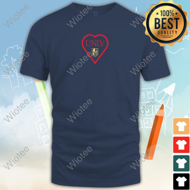 Vegas Golden Knights Unlv Heart T Shirt Official Vegas Golden Knights Unlv Heart T-Shirt
