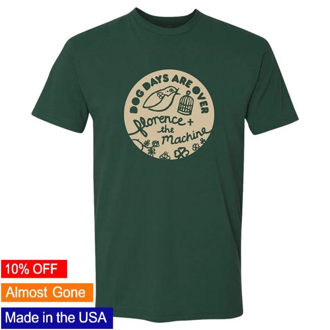 Official Florence and The Machine Dog Days T Shirt (Forest) Official Florence and The Machine Dog Days Top Shirt (Forest)