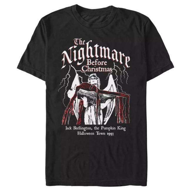 Official Disney Merch Jack Skellington and Angel Tee for Adults – The Nightmare Before Christmas