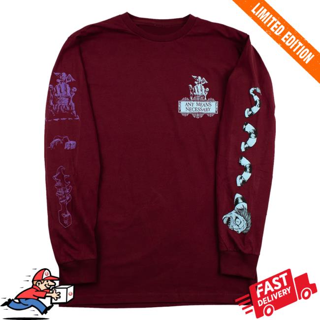 Official Any Means Necessary Clothing Beetlejuice I Myself Am Strange And Unusual Long Sleeve Top Shirt Burgundy Official Any Means Necessary Clothing Beetlejuice I Myself Am Strange And Unusual Long Sleeve T Shirt Burgundy