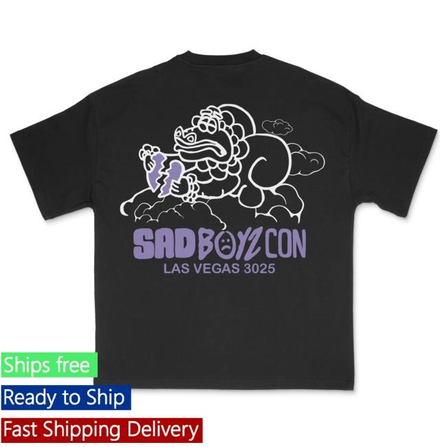 Official Sad Boyz Merch Sad Boyz Dragon Cloud Zip-up Hoodie - Purple Print