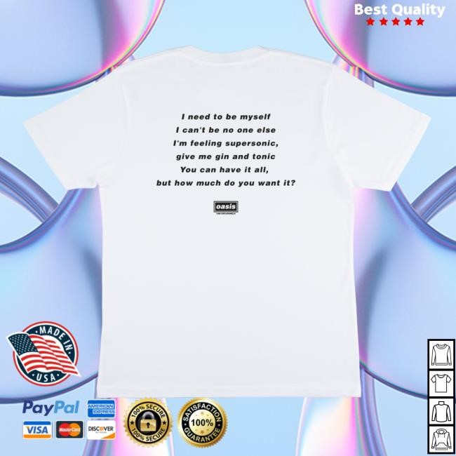 Oasis Merch Supersoni White Tee Shirt Oasis Shop