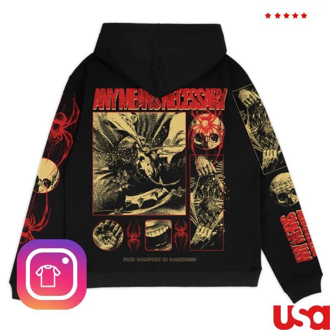 Official Any Means Necessary Store Death Weaver Popover Hoodie White