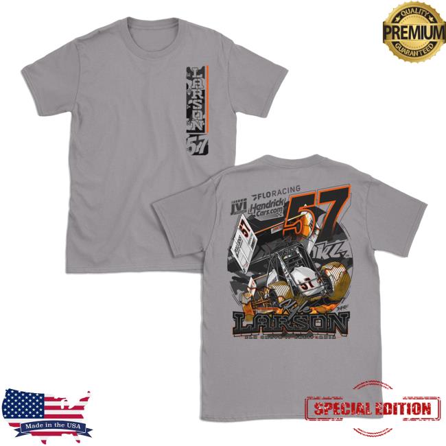 Kyle Larson Official Online Store Merch Down The Stretch Design- Adult Shirt New