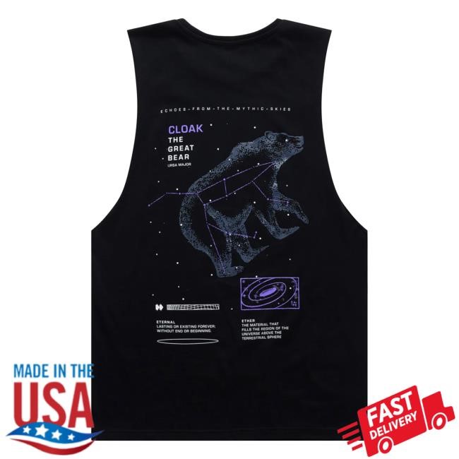 Official Cloak Brand Shop Merch Constellations Sleeveless Top Shirt Official Cloak Brand Constellations Sleeveless Tshirt