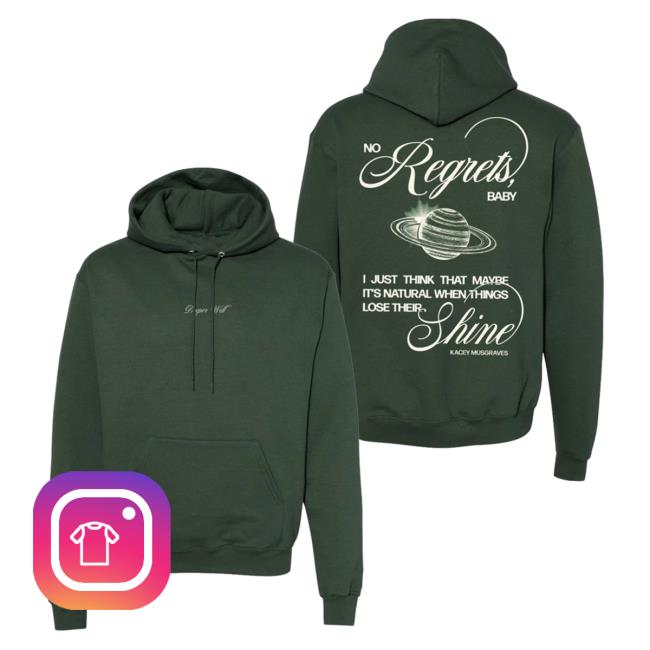 Official Kacey Musgraves Merch Store No Regrets Popover Sweatshirt Kacey Musgraves Apparel Clothing Shop KaceyMusgraves