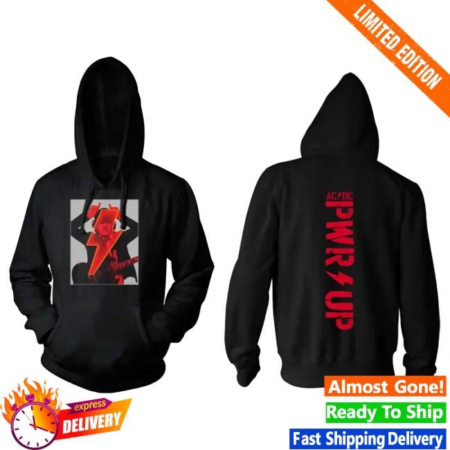 Official Ac Dc Merch Store POWER UP Angus Hero Frame Pull Over Hoodie Ac Dc Shop Acdc Clothing Official Ac Dc Merch Store POWER UP Angus Hero Frame Crewneck Sweatshirt Ac Dc Shop Acdc Clothing