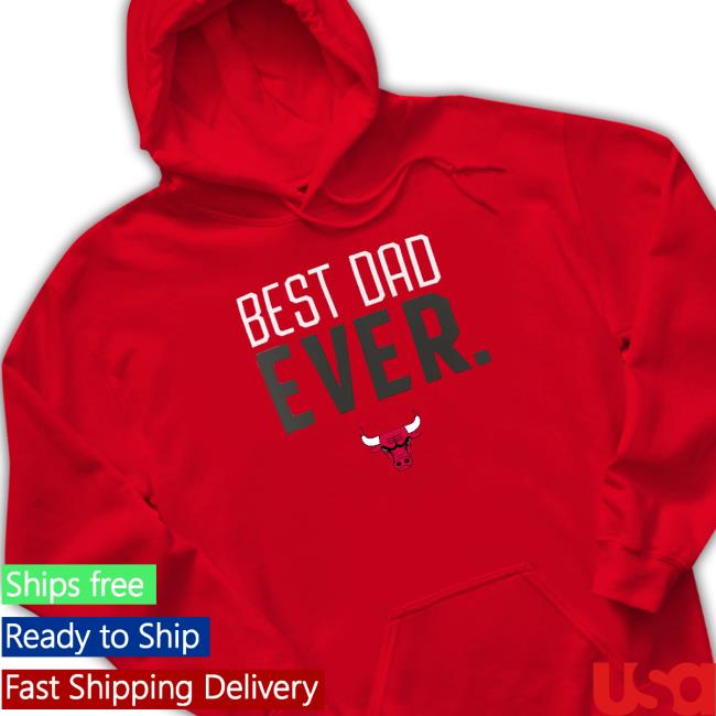Official Men's Chicago Bulls Fanatics Branded Red Best Dad Ever Logo Tee Shirt Official Men's Chicago Bulls Fanatics Branded Red Best Dad Ever Logo Tee