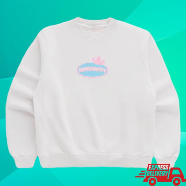 Official Madhappy Clothing Merch Store Crown Crew neck Sweatshirt Mad Happy Shop