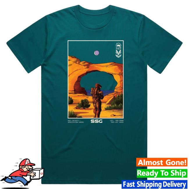 Shop Space Station Spacestation X Halo Arch Hot Shirt Teal