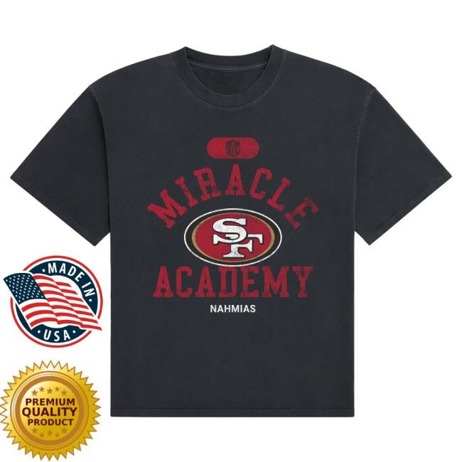 Official Fanatics Shop Store Merch San Francisco 49ers Miracle Academy Unisex Boxy Tshirt - Black by NFL