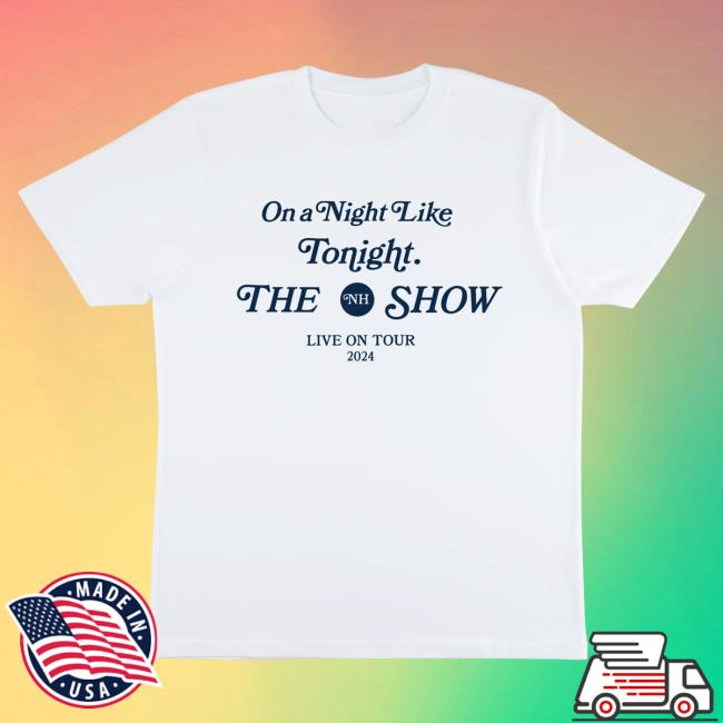 Official Niall Horan Merch Store On A Night Like Tonight Cities White Shirt 2024 Niall Horan Clothing Shop