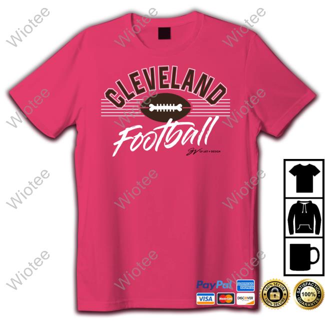 Official Gv Artwork Cleveland Bone Football Shirt Gv Art And Design Cleveland Bone Football Long Sleeve Tee