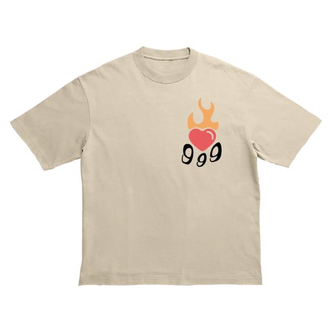 Official 999 Club Merch Copy Of Skull Puff Print Pull Over Hoodie Tan 999Club Clothing