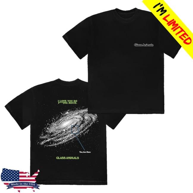 Official Glass Animals Merch Store Shop Glass Animals You Are Here Shirt 2024 in black GlassAnimals