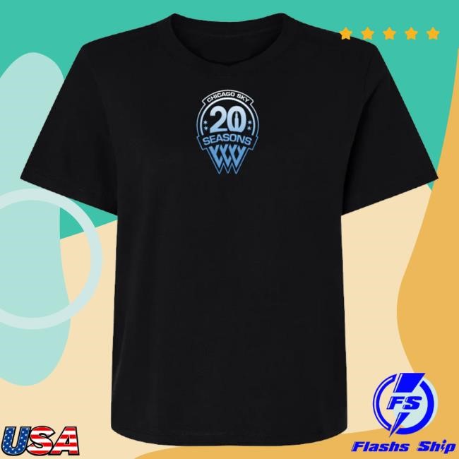 Chicago Sky Team Womens 20th Anniversary Shirts Chicago Sky Official Shop Merch Store