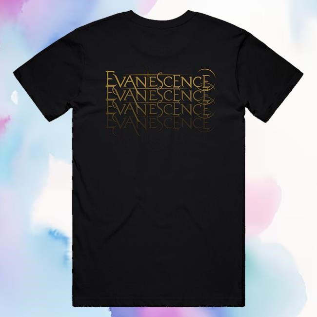 Evanescence Official Store Repeat Logo Black Hot Shirt