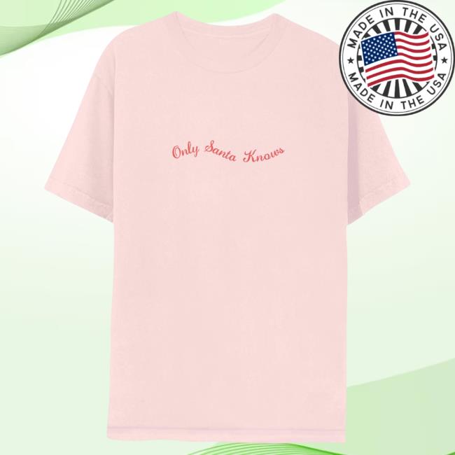 Official Merch Bar Delta Goodrem Only Santa Knows Sweatshirt Light Pink MerchBar