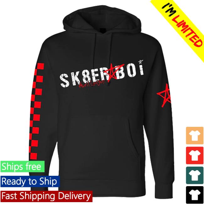 Official Avril Lavigne Merch Store Avril Lavigne Sk8er Boi Black Hood Avril Lavigne Clothing Shop AvrilLavigne