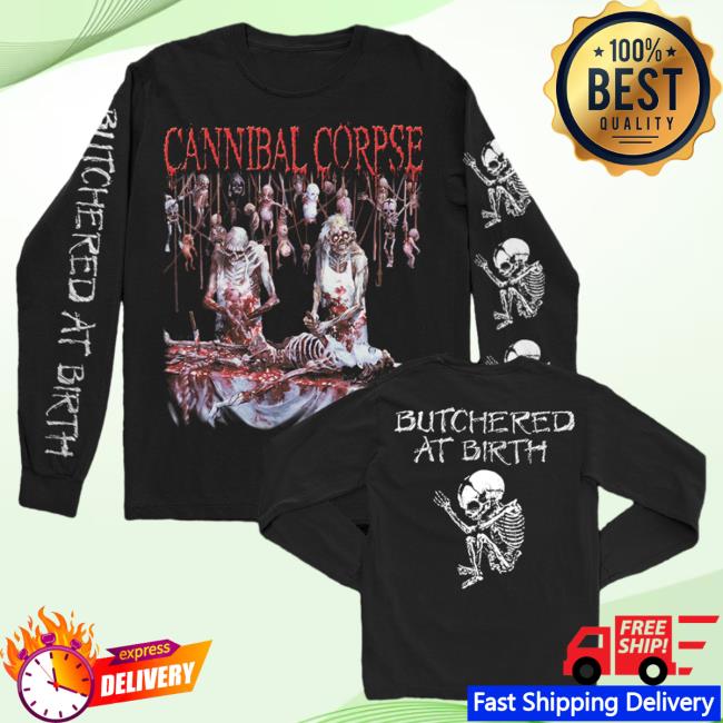 Official Kings Road Merch Store Cannibal Corpse Butchered At Birth Long Sleeve Tshirt (Black) Kings Road Shop CannibalCorpse