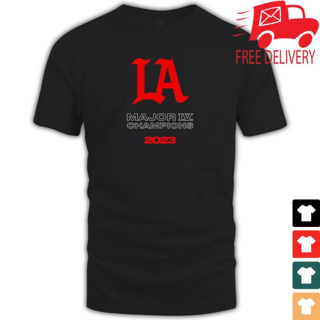 Official 100 Thieves Merch La Thieves 2023 Major Iv Champions Tee Shirt