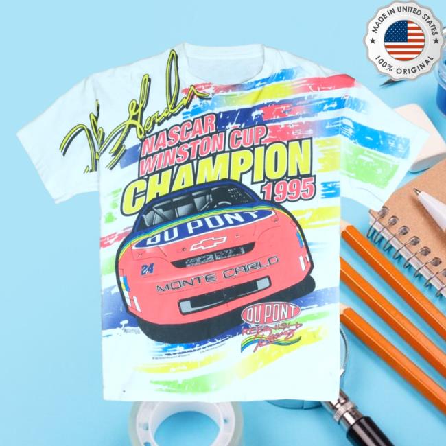 Official Throwback Vault Vintage Jeff Gordon Winston Cup Champion Top Shirt Aop 1995 90S Nascar