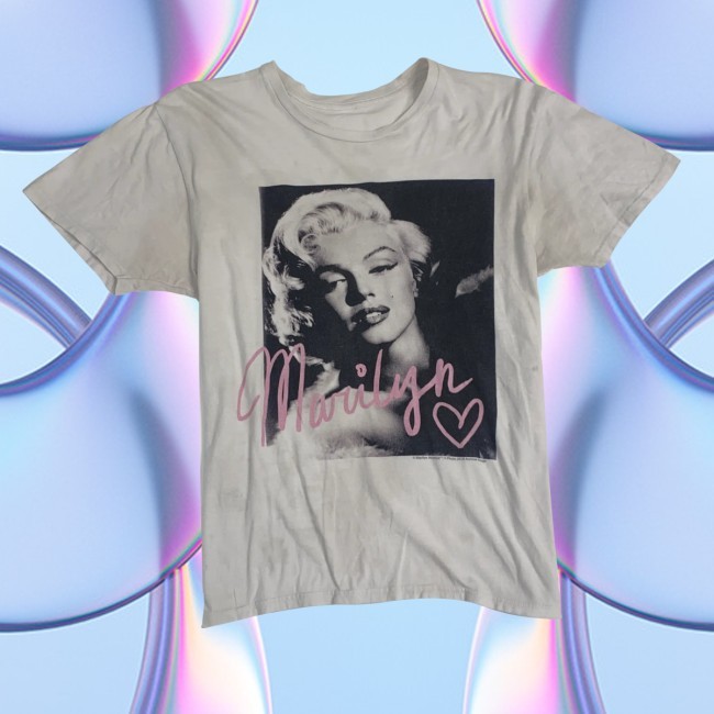 Official Vintage Marilyn Monroe Graphic New Shirt Marilyn Monroe Official Vintage Marilyn Monroe Graphic Tee Shirt Marilyn Monroe