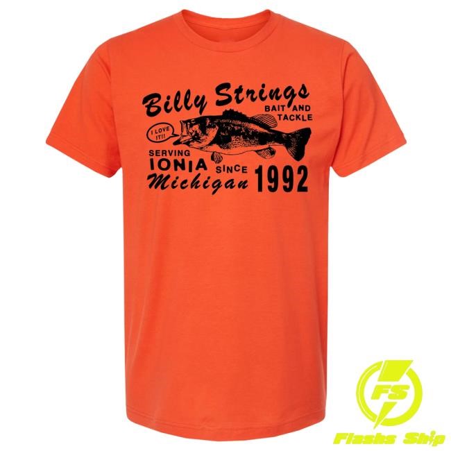 Official Billy Strings Merch Store Shop Billy Strings Bait & Tackle Top Shirt (Oxford Pennant)