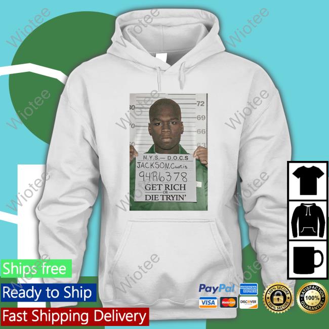 Mug Shot Jackson Curtis Get Rich Or Die Tryin T-Shirt