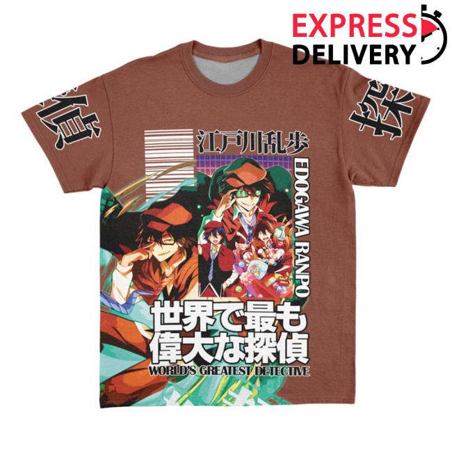Official Anime Ape Clothing Edogawa Ranpo Bungou Stray Dogs Streetwear AOP T-Shirt 3D All Over Print Animeape