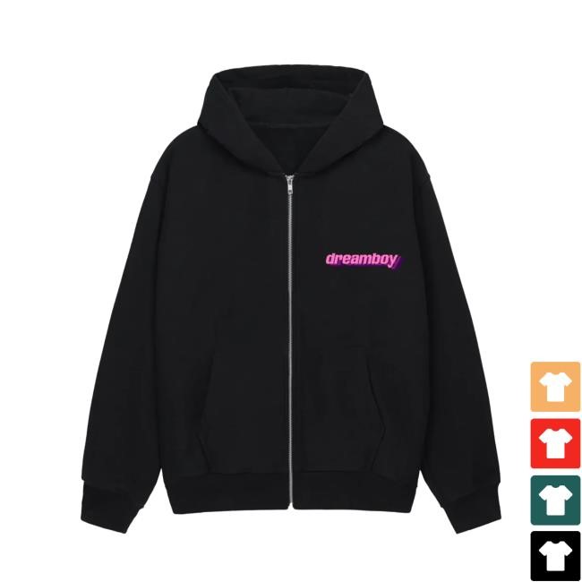 Lil Nas X DREAMBOY Black Zip Up Hoodie Lil Nas X Merch Lil Nas X DREAMBOY Black Zip Hoodie Lil Nas X Merch