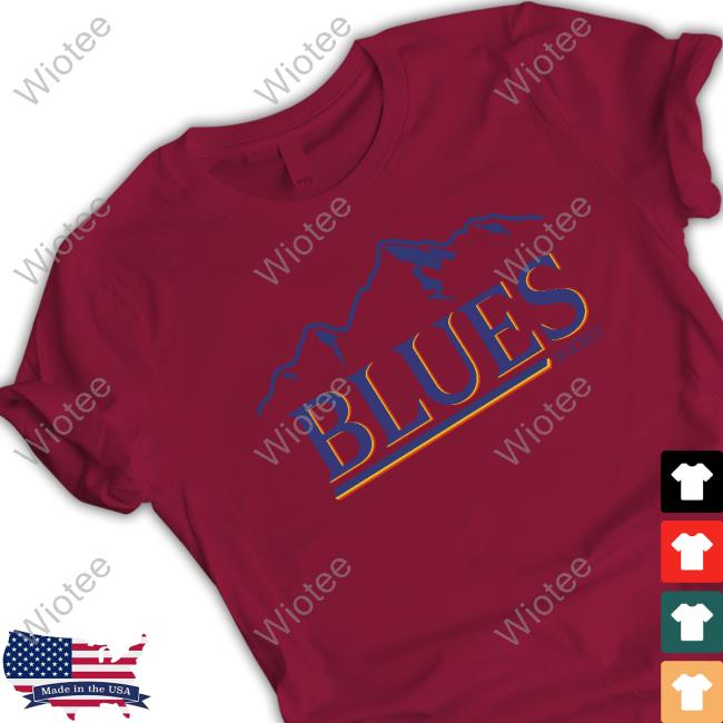 Official Blues Buzz Vintage Mountain Blues Hockey T-Shirt