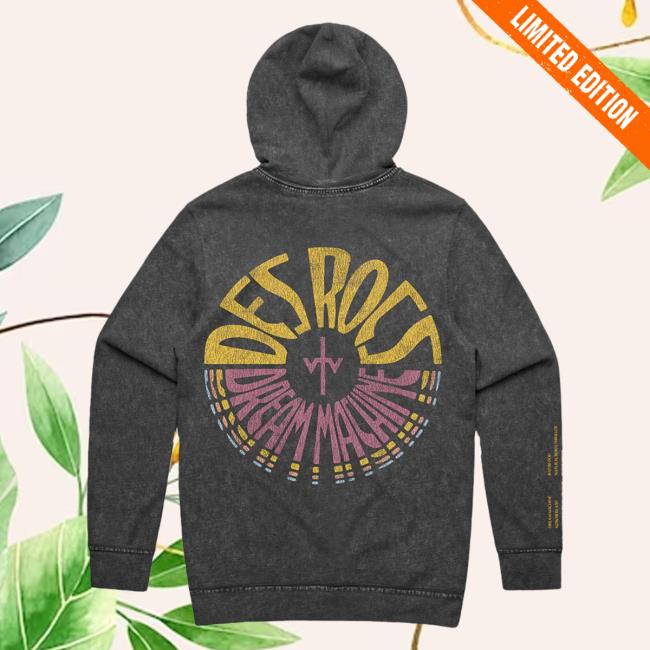 Official Sumerian Records Merch Store Des Rocs - Dream Machine Mineral Wash Hooded Sweatshirt