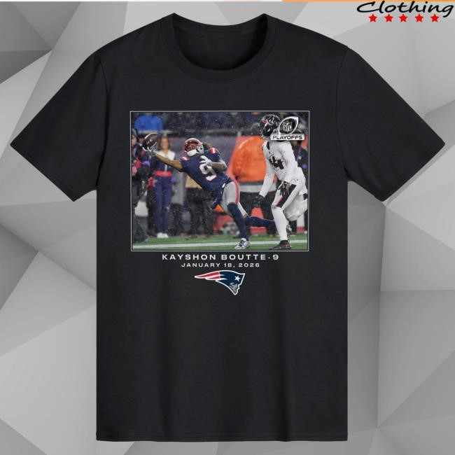 Super Bowl Bound Boutte Black NFL Football NFL New England Patriots New England Patriots NFL Football NFL Kayshon Boutte Big Tall Tee