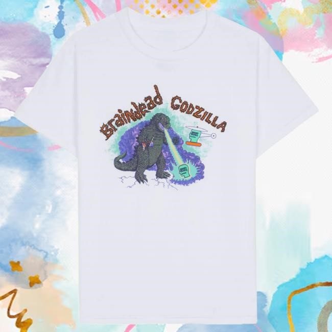 Official Brain Dead Merch Store We Are Brain Dead x Godzilla Maquette Kids New Shirt - White