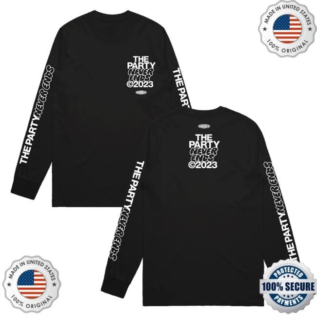 Official The Chainsmokers Merch The Chainsmokers The Party Never Ends Long Sleeve