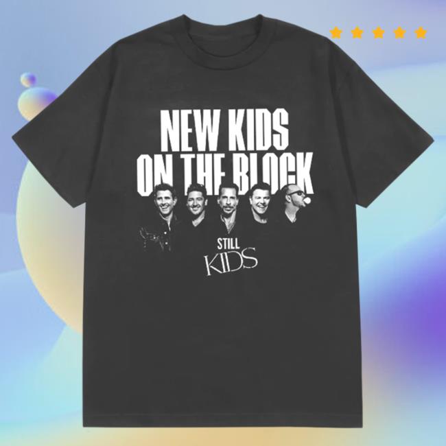 Official New Kids On The Block Merch Still Kids Charcoal Shirts