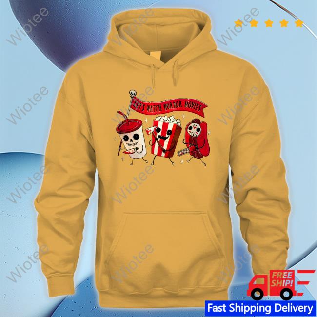 Official Baseball Chickie Let's Watch Horror Movies Long Sleeve Tee Let's Watch Horror Movies Hoodie