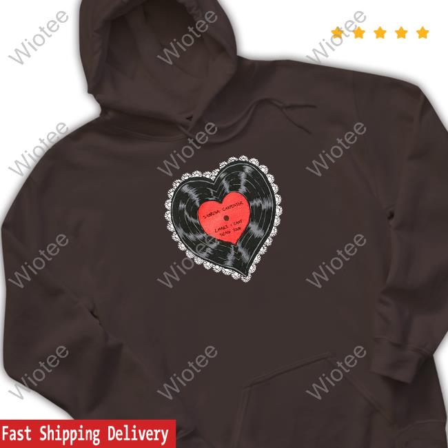 Official Sabrina Carpenter Shop Vinylheart E-Mails I Cant Send Tour Hoodies Brown
