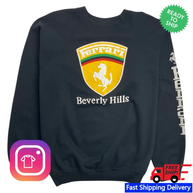 Official Shop Demand Vintage Ferrari Beverly Hills Crew Shopdemand
