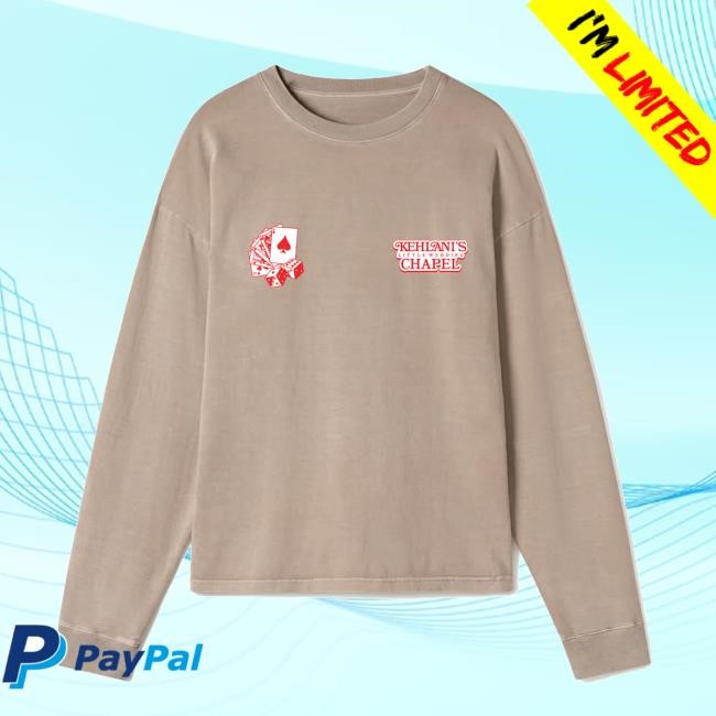 Official Kehlani Merch Store Kehlani Clothing Shop Chapel Long Sleeve Long Sleeve T Shirt for Men & Women (Sand) Crash Collection