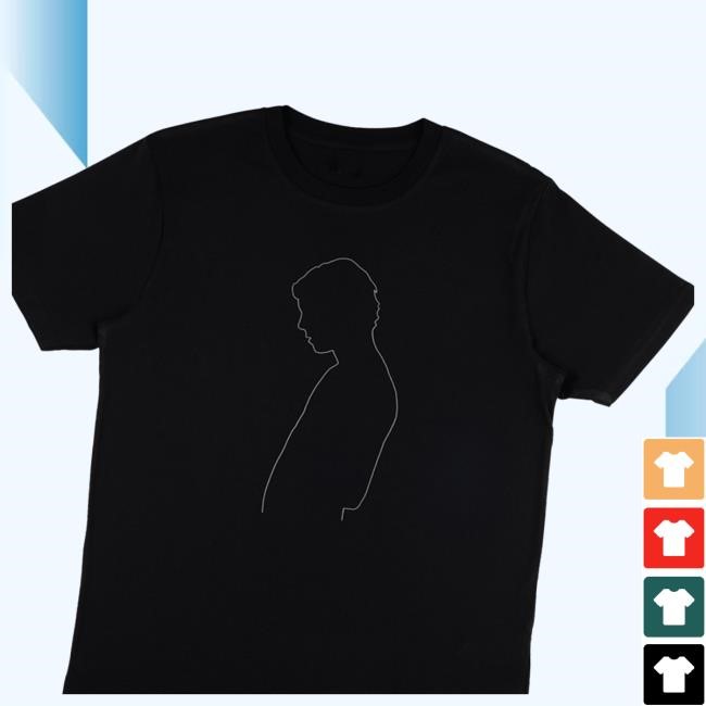 Black Friday Silhouette Embroidered T-Shirt Black - Tom Odell Official Merch Black Friday Silhouette Embroidered New Shirt Black - Tom Odell Official Merch