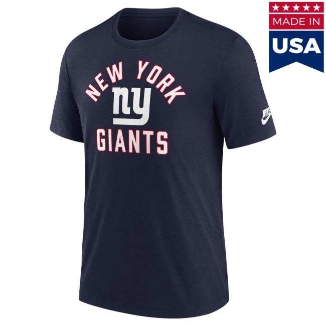 Official New York Giants Bulls Shop Men's Nike Navy New York Giants Favorable Timeline Top Shirt NewYorkGiants